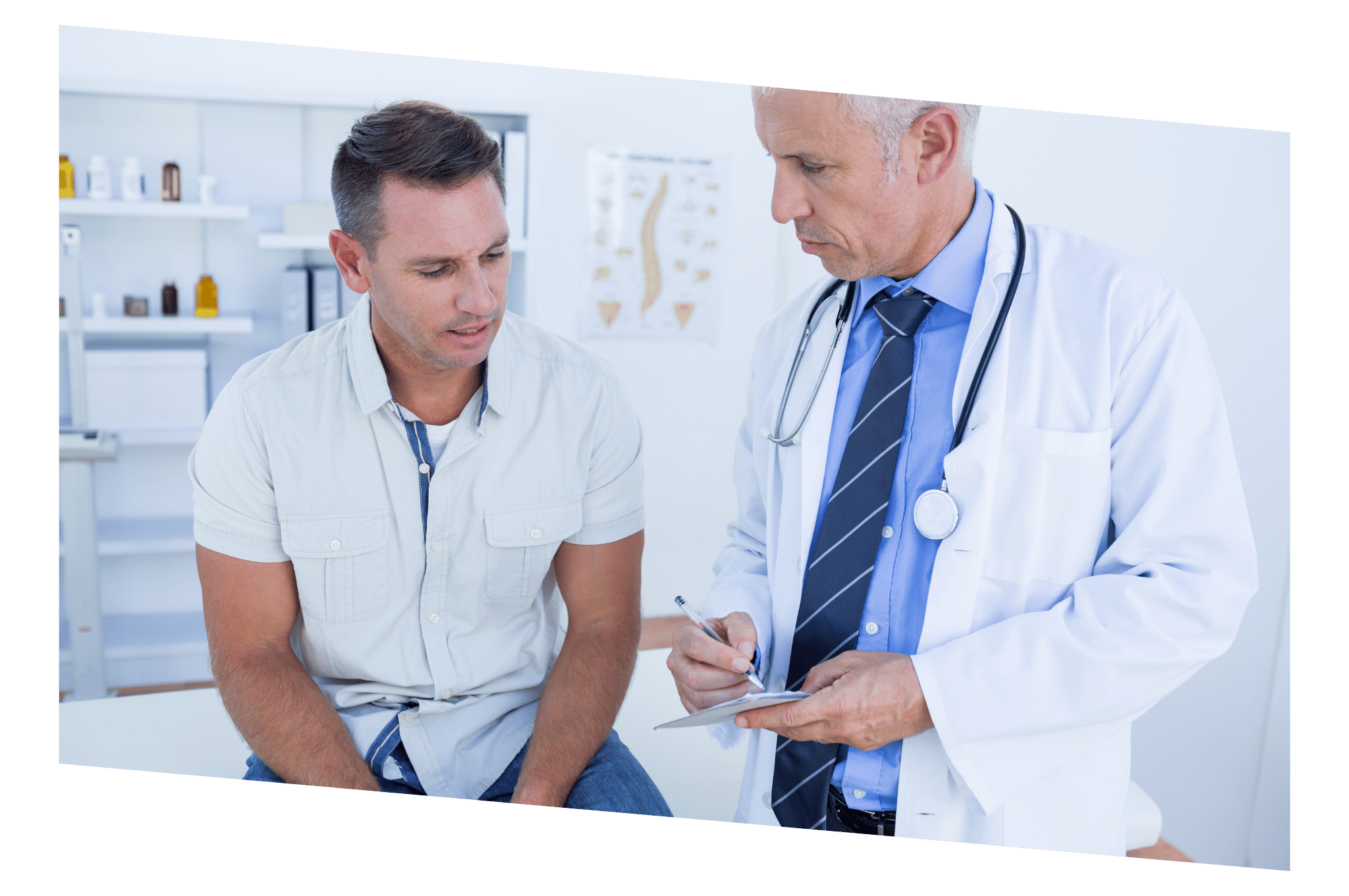 doctor-examining-his-patient-writing-clipboard-medical-office